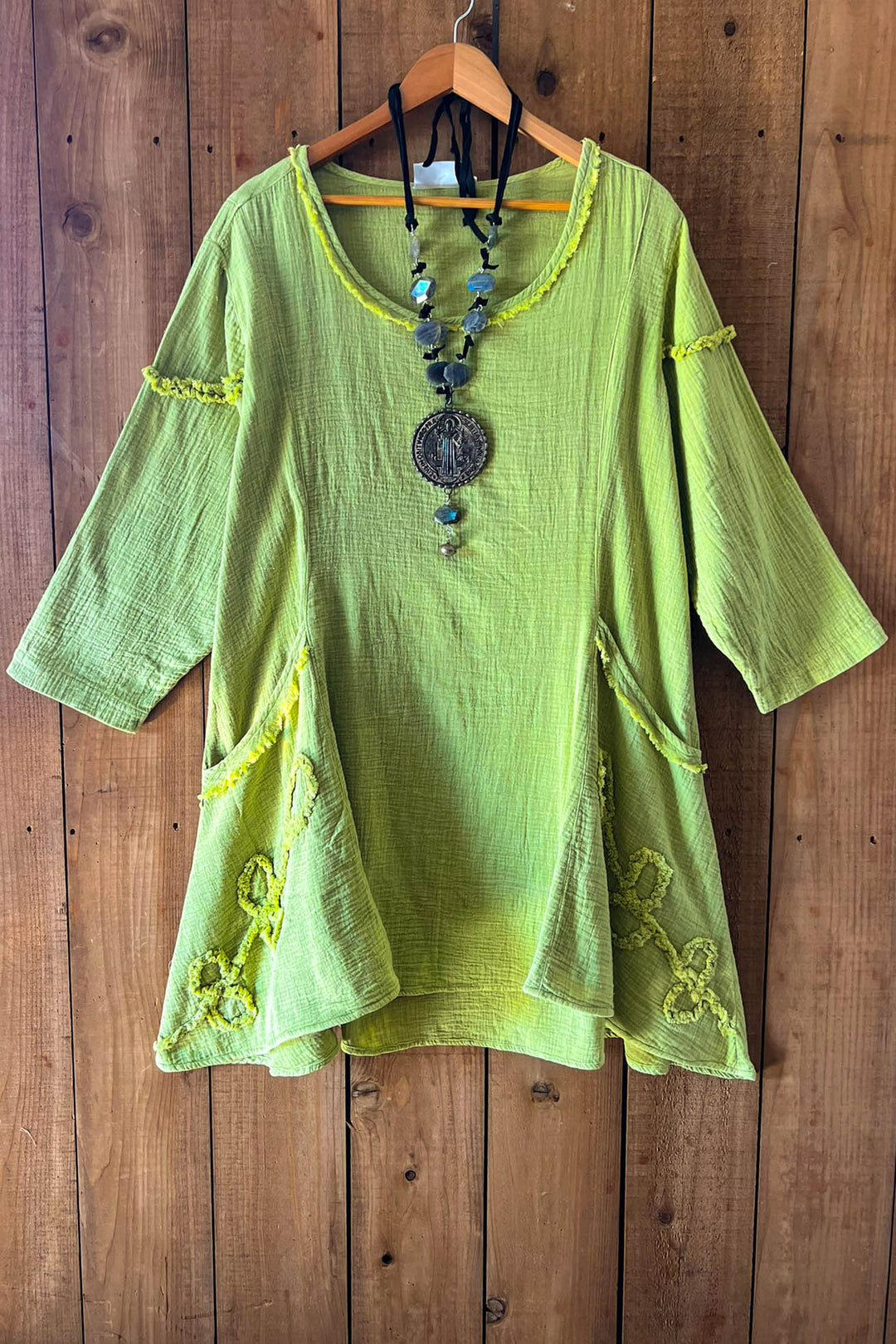Just The Simple Things 1OO% Cotton Tunic - Green
