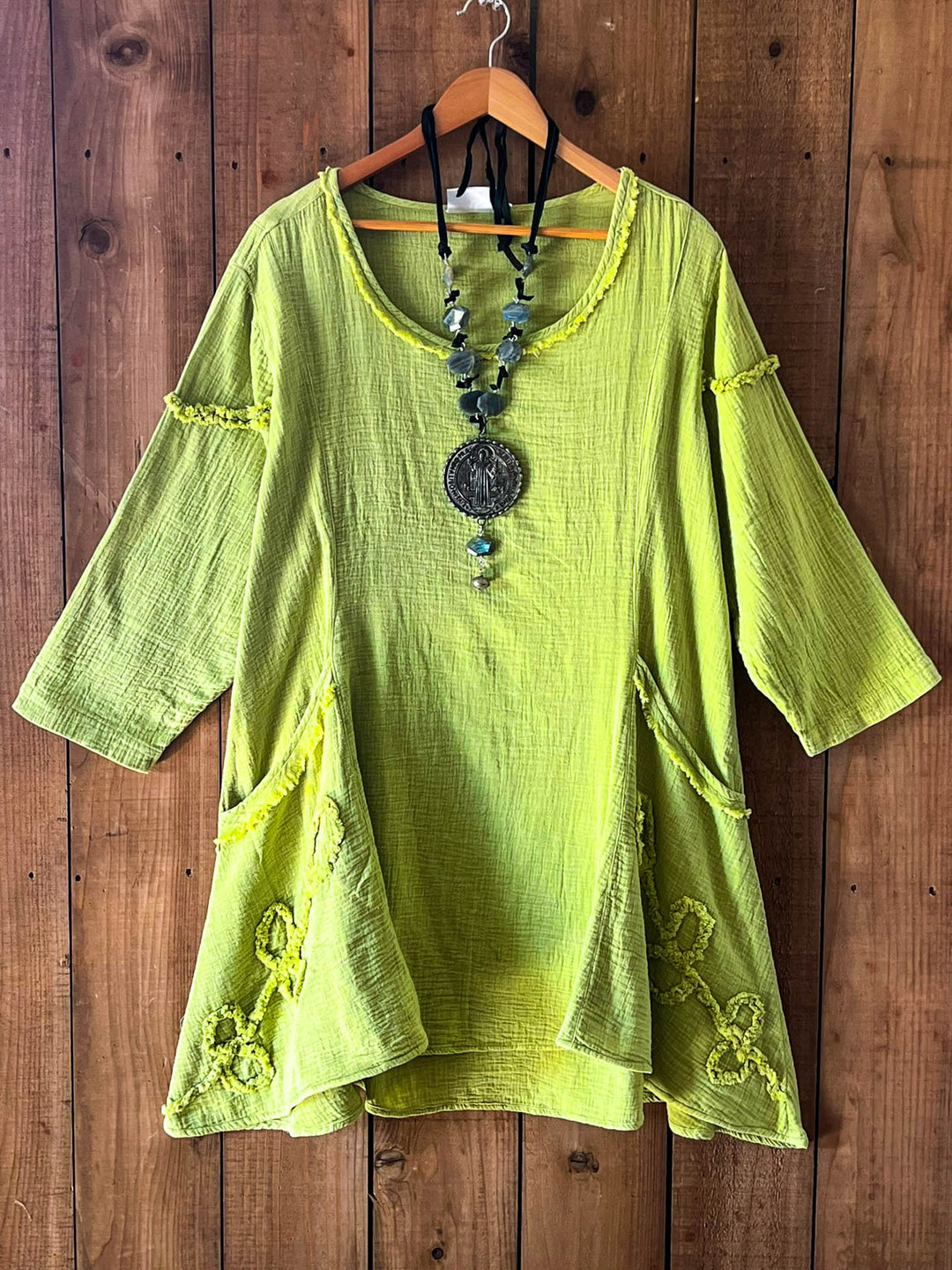 Just The Simple Things 1OO% Cotton Tunic - Green