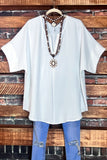 CITY CLASSIC PERFECT IVORY OVERSIZED TUNIC TOP