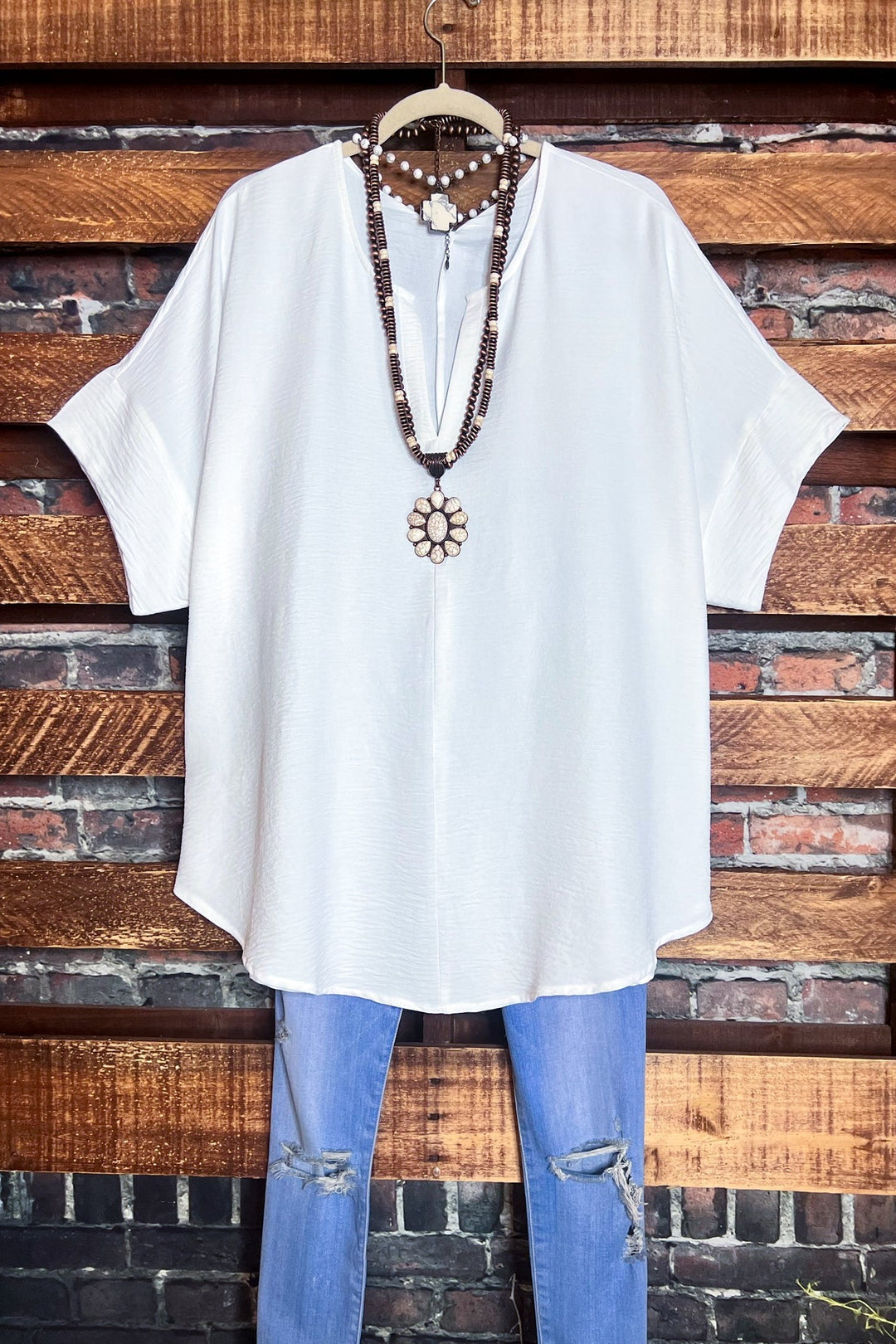 CITY CLASSIC PERFECT OVERSIZED TUNIC OFF WHITE