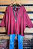 SIMPLE IS BETTER CASUAL T-SHIRT TUNIC MARSALA