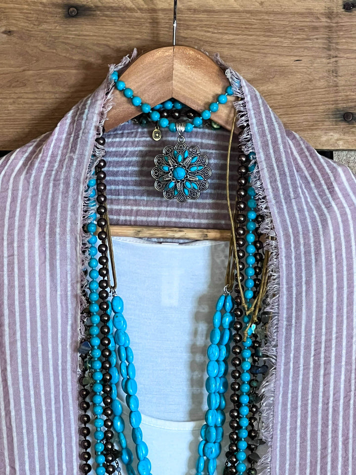 FLEUR D' CACTUS BOHO SHABBY VEST IN DUSTY MAUVE