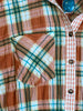 COUNTRY EASY LOOK PLAID SHIRT IN RUST & MULTI-COLOR