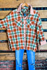 COUNTRY EASY LOOK PLAID SHIRT IN RUST & MULTI-COLOR