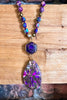 VIOLET FLAME POWERFUL ENERGY NECKLACE WITH NATURAL STONE