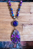 VIOLET FLAME POWERFUL ENERGY NECKLACE WITH NATURAL STONE