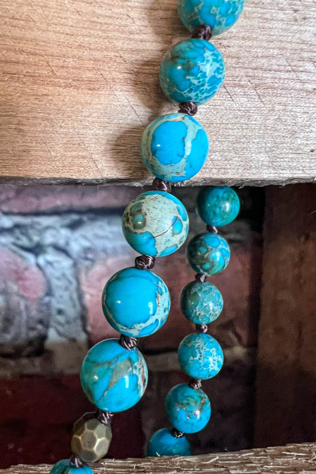 Bali Dream Sea Blue Turquoise Natural Stone Necklace