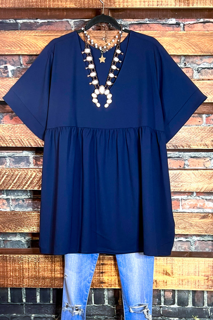 Casual Perfect Day Comfy Tunic in Navy