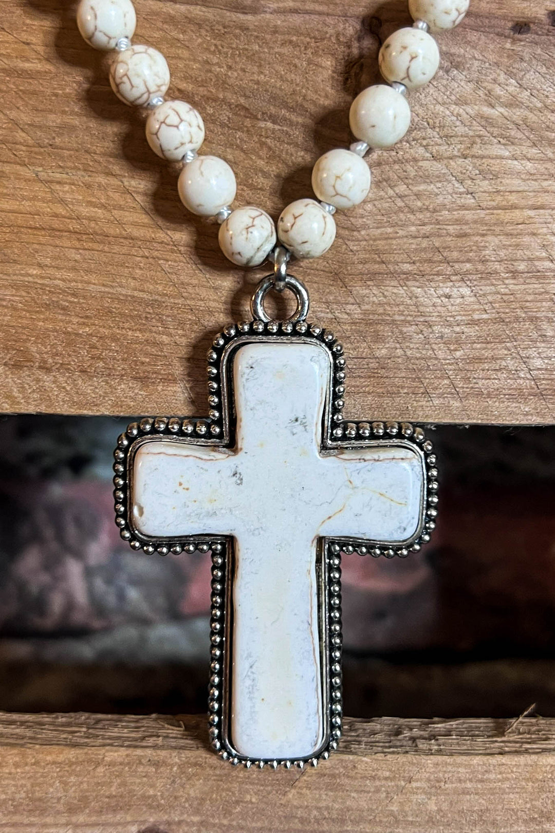 MYSTIC CROSS NECKLACE IN IVORY
