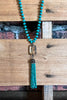 MAGICAL ENERGY CRYSTAL LONG NECKLACE IN GREEN EMERALD COLOR