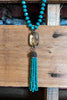 MAGICAL ENERGY CRYSTAL LONG NECKLACE IN GREEN EMERALD COLOR