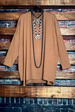 FOREVER PERFECTLY SIMPLE & OVERSIZED T-TUNIC IN MOCHA