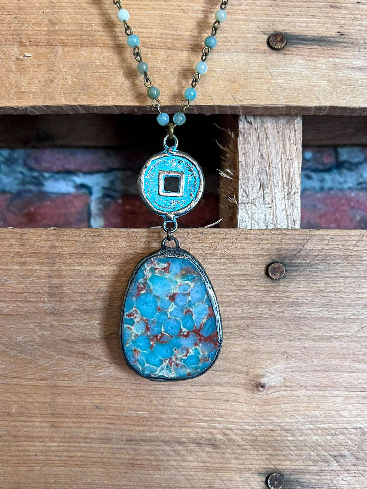 Timeless Treasures Amazonite Stone Necklace