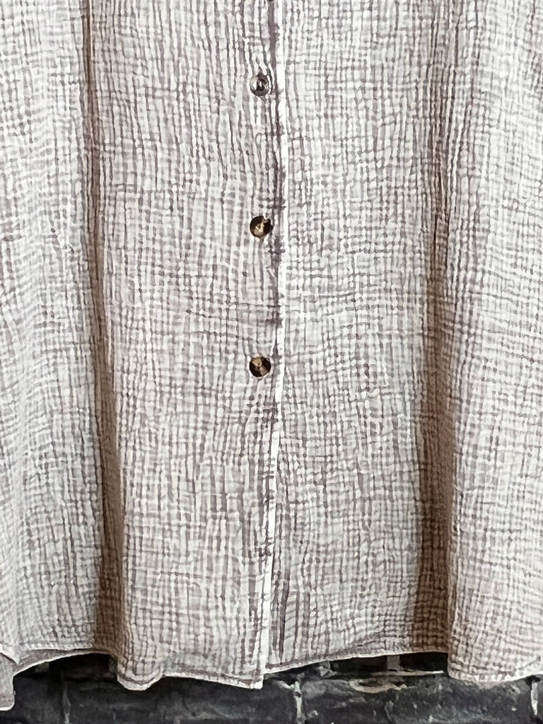 BEAUTIFUL LIFE TO LIVE 100% COTTON OVERSIZED SHIRT TUNIC IN ASH MUSHROOM