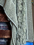 THE SOUNDS OF LOVE CROCHET LACE KIMONO IN SAGE