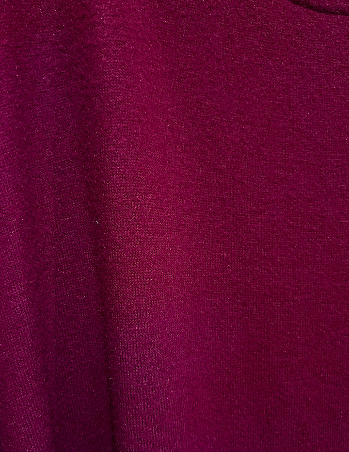 CAUGHT BY SURPRISE FLORAL FLEECE TUNIC IN BURGUNDY -----------SALE