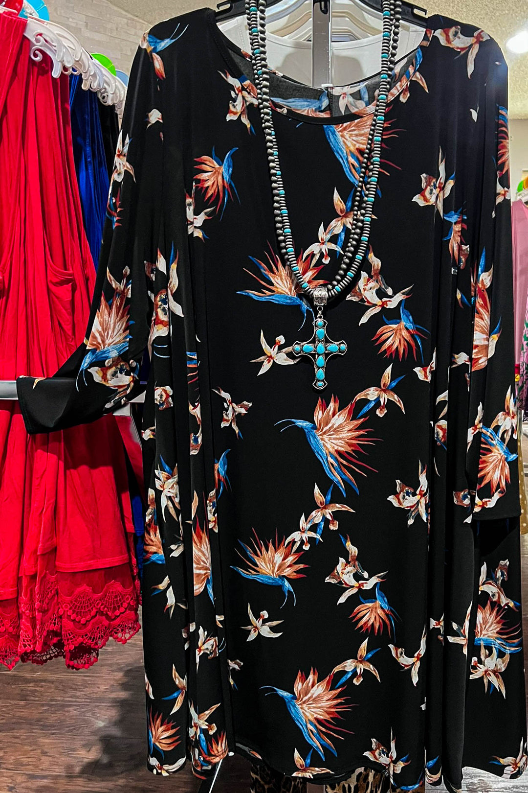 Getaway Dream Dress in Black Mix ----------Sale