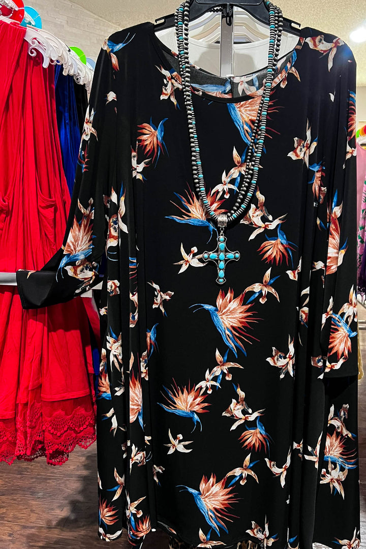 Getaway Dream Dress in Black Mix ----------Sale