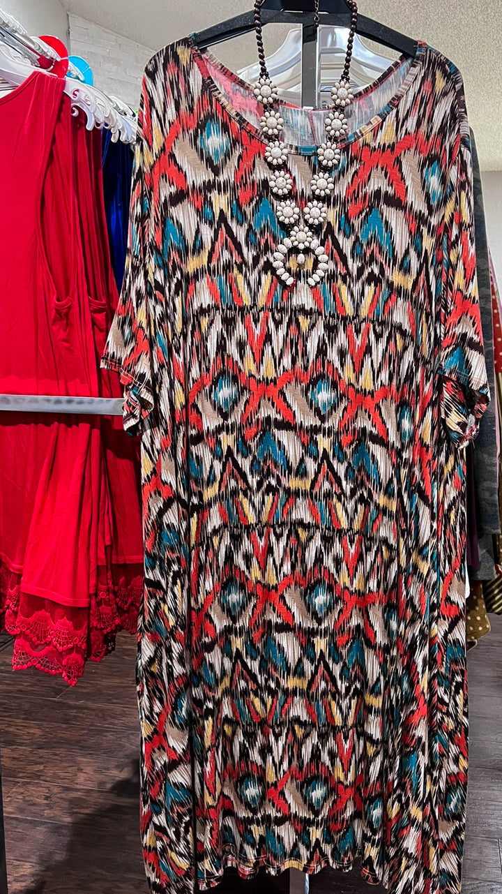 DEFINE COMFORT MULTI-COLOR MAXI DRESS ----------SALE