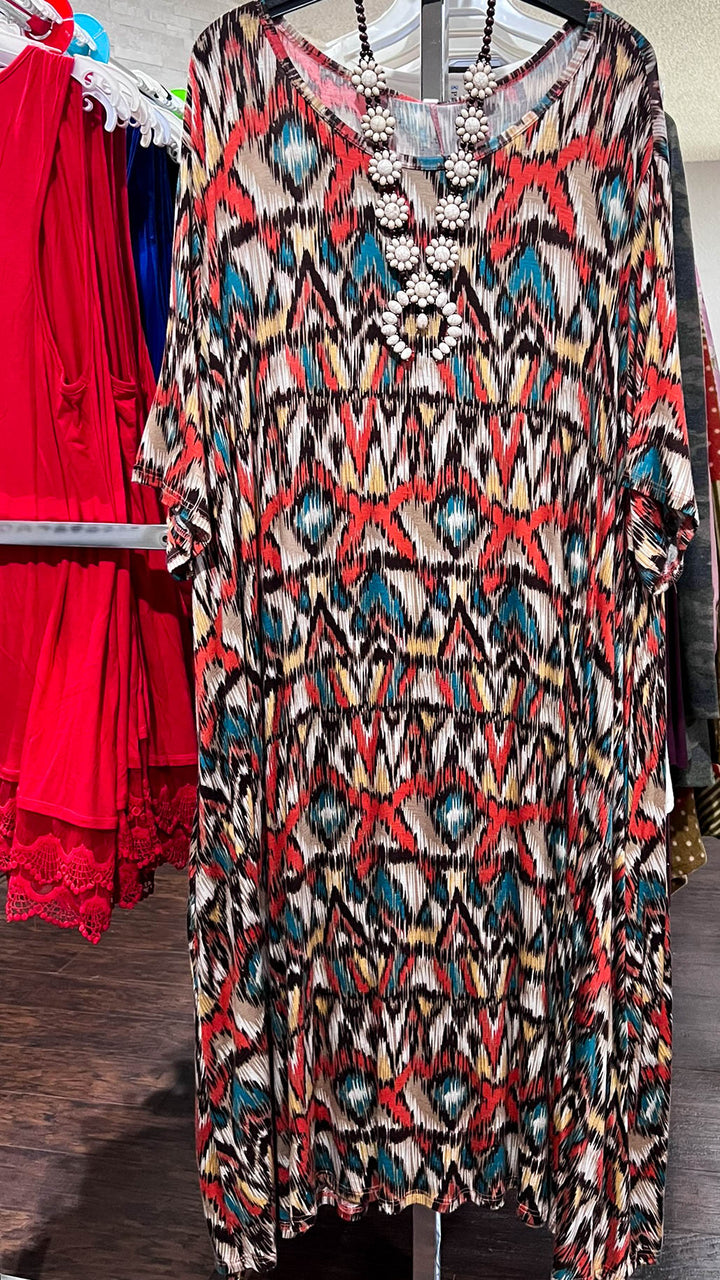 DEFINE COMFORT MULTI-COLOR MAXI DRESS ----------SALE