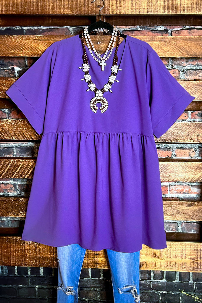 Casual Perfect Day Comfy Tunic in Lilac Gray