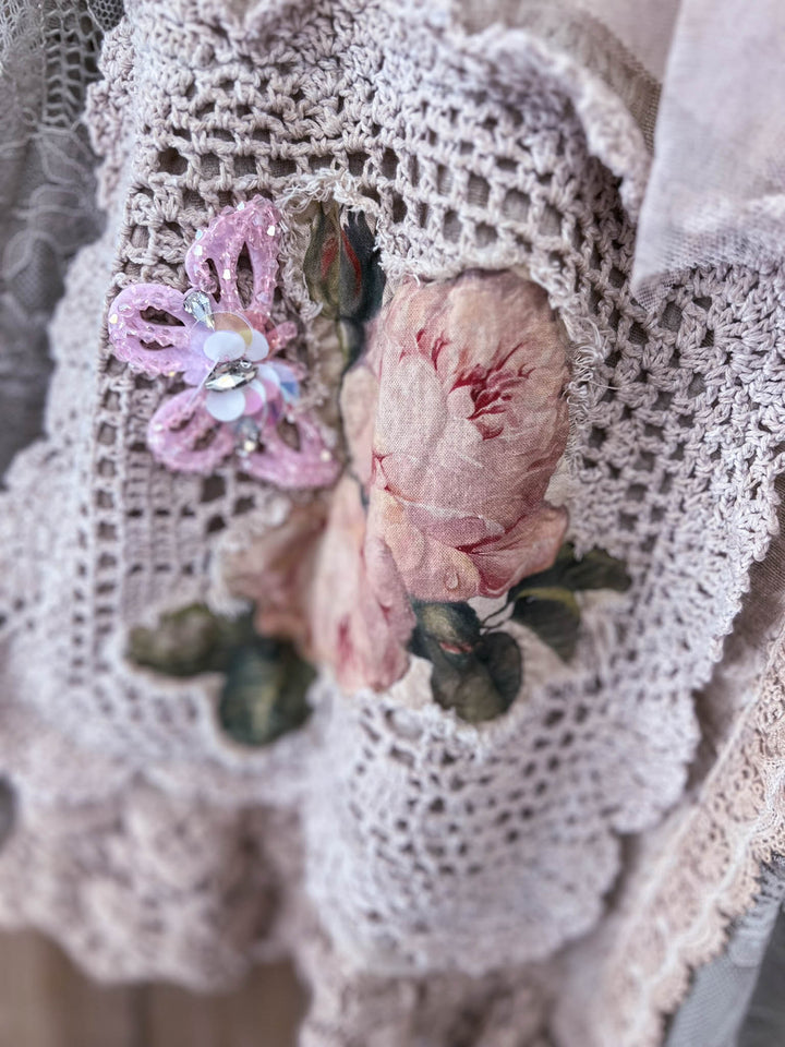Pocket Full of Posies Vintage Crochet Vest