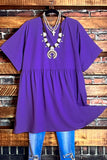 Casual Perfect Day Comfy Tunic in Lilac Gray