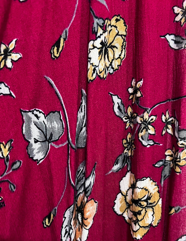 PARADISE COAST CRIMSON & FLORAL KIMONO--------SALE