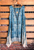 THE BEST LACE BLUE DENIM SLEEVELESS LONG TUNIC