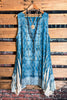 THE BEST LACE BLUE DENIM SLEEVELESS LONG TUNIC
