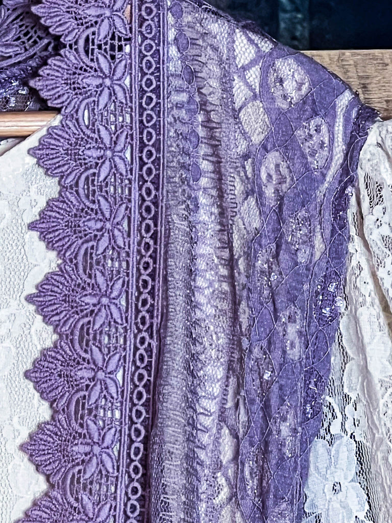 DARLING GRACEFUL WAYS LAVENDER TIMELESS LACE VEST