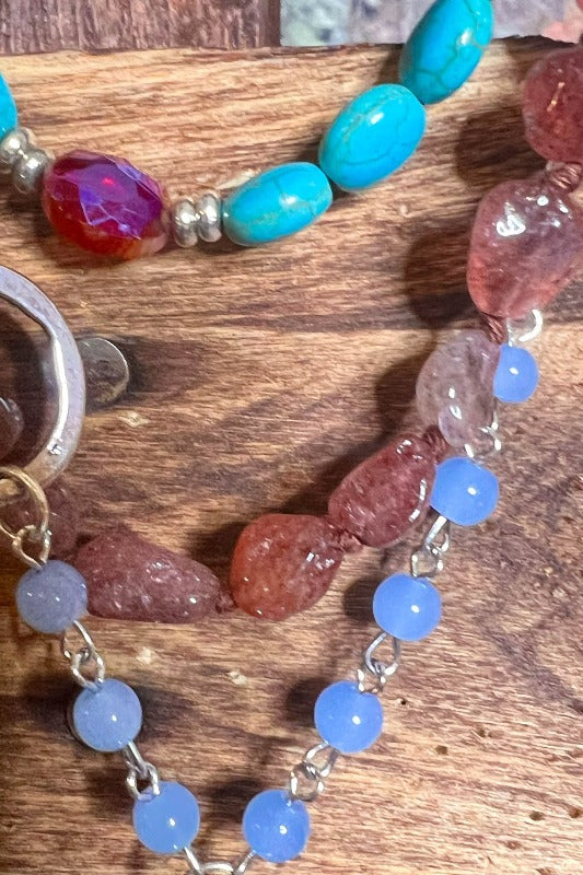 A FAIRYTALE NECKLACE NATURAL STONE MULTI-COLOR