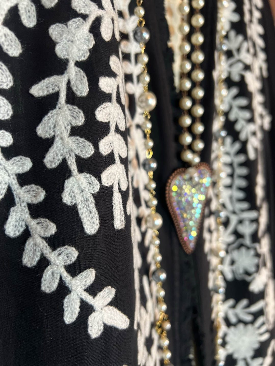 6-8 Size Floral Embroidered Jacket in Black-------Sale