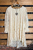 LOVE OF MY LIFE LACE LAYERED TUNIC DRESS IN BEIGE NATURAL