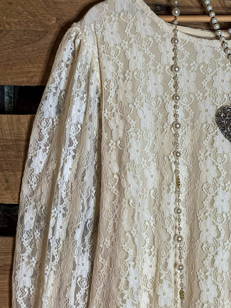 LOVE OF MY LIFE LACE LAYERED TUNIC DRESS IN BEIGE NATURAL