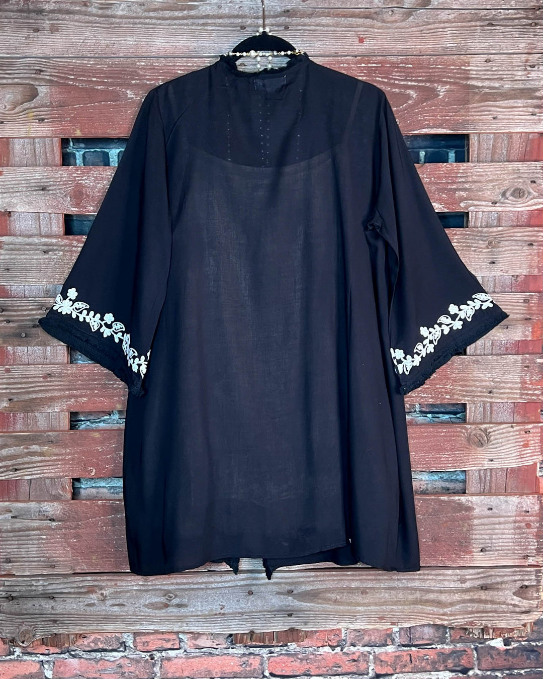 6-8 Size Floral Embroidered Jacket in Black-------Sale