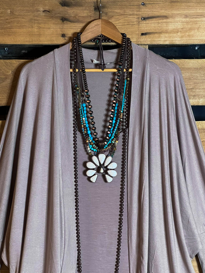 EVERY MOMENT LIGHTWEIGHT CARDIGAN IN LIGHT MOCHA--------SALE