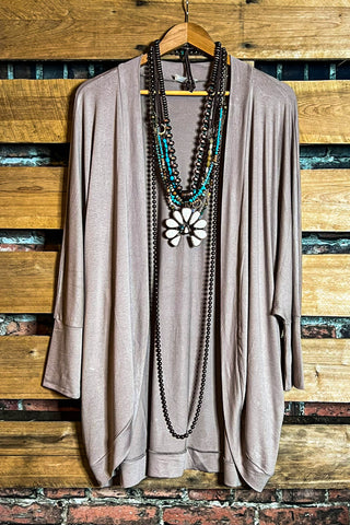 SOME KIND OF WONDERFUL COZY CARDIGAN IN GOLD BROWN