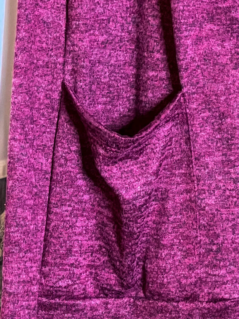 Keep Things Simple Pad Pockets Cardigan in Burgundy
