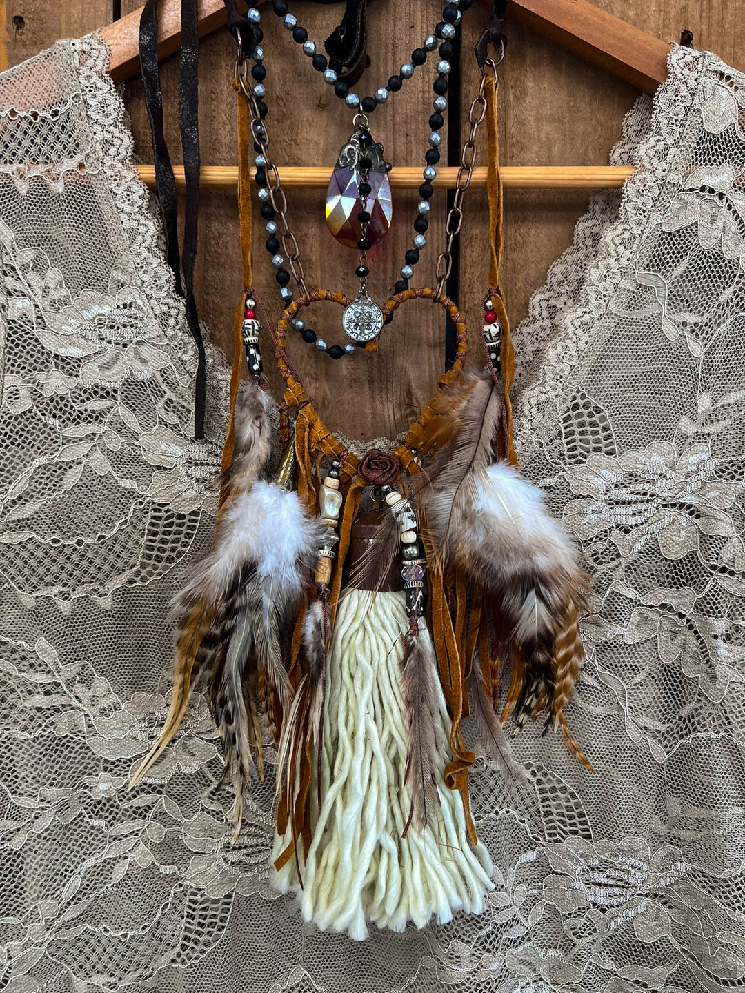 Heart Dream Catcher Artisan Handmade Necklace
