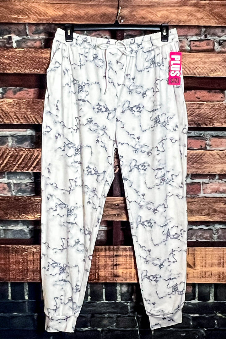 1X-2X-3X - ULTRASOFT THIN LIGHTWEIGHT JOGGER SWEATPANTS IN IVORY --------- SALE