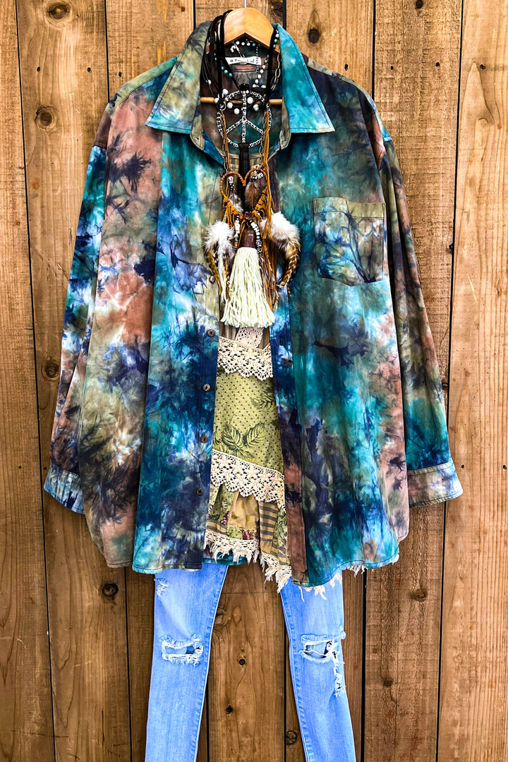 Wandering Soul Oversized Shirt Jacket - 100% Cotton