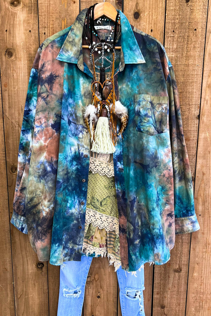 Wandering Soul Oversized Shirt Jacket - 100% Cotton