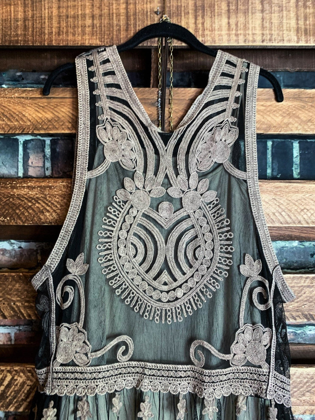 A ROMANTIC SWEET SECRET FAB BROWN LACE VEST