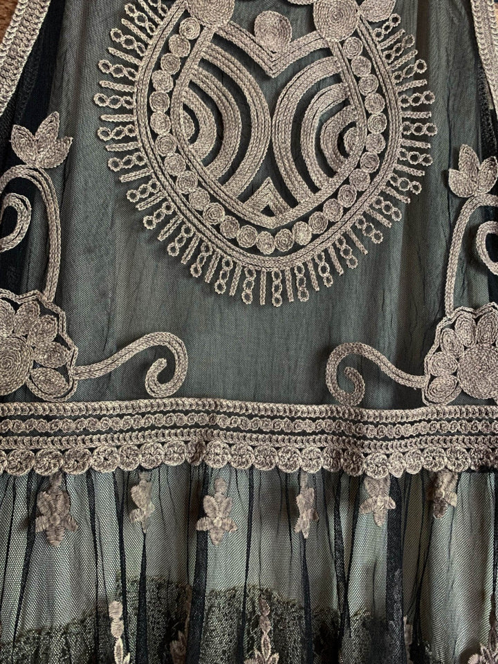 A ROMANTIC SWEET SECRET FAB BROWN LACE VEST