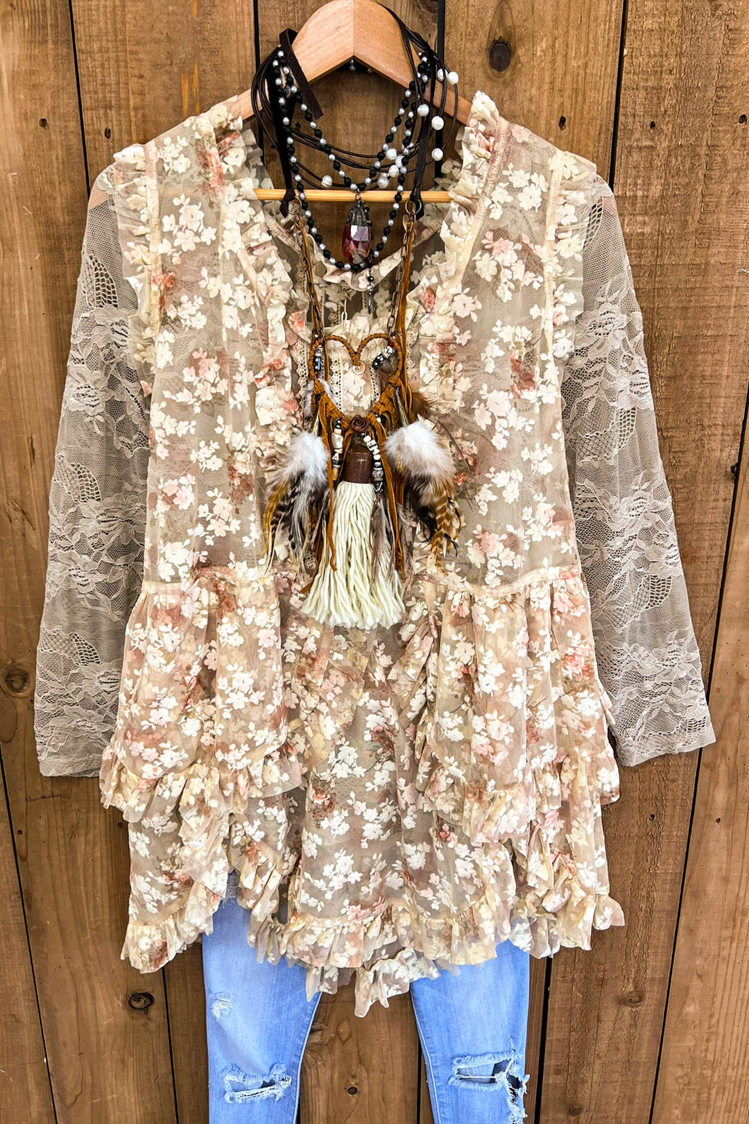 Perfection & Grace Lace Embellished Tunic