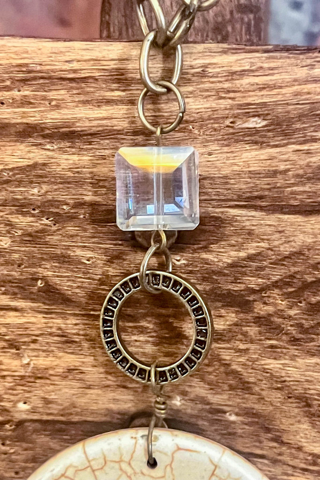 Lost In A Dream Peace Sign Crystal Necklace