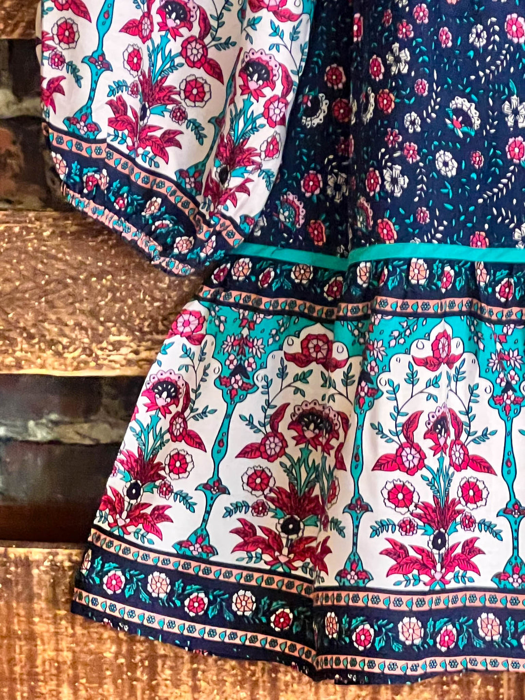 L-2X SIZE - BOHO HIPPIE SWING OVERSIZED DRESS IN NAVY ----------SALE