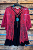 6- 16 Size Lace Kimono Duster In Burnt Rust -----------Sale