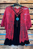 6- 16 Size Lace Kimono Duster In Burnt Rust -----------Sale